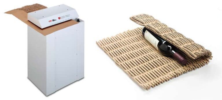 Cardboard shredder and shredded material