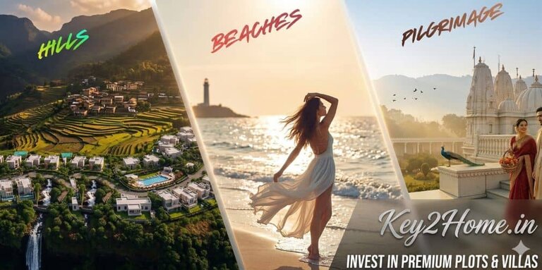 Top locations for plot and villa investment in India featuring luxury and spiritual real estate