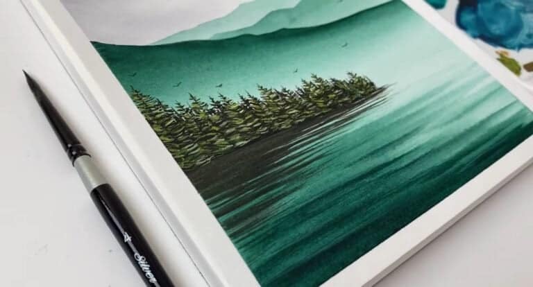 Рисуем природу: лес, вода, небо