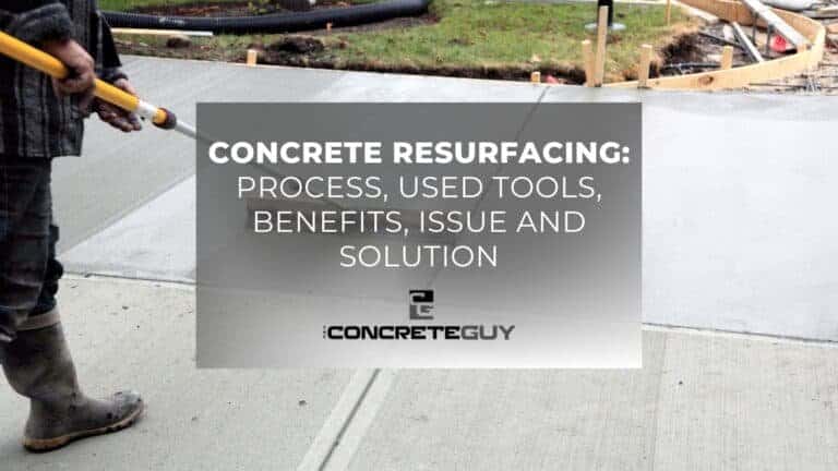 Concrete resurfacing process demonstration with tools and techniques, highlighting benefits and solutions for concrete surfaces in Minnesota.