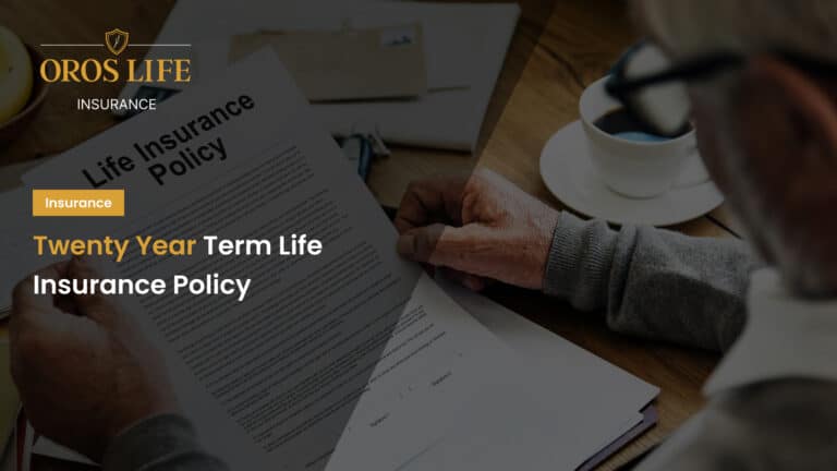 Twenty Year Term Life Insurance Policy