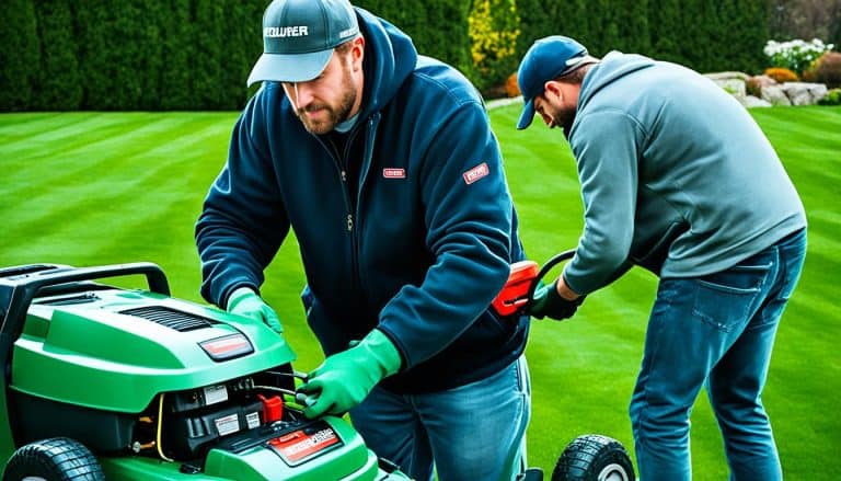 how to change lawn mower battery