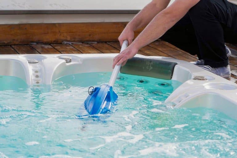 how to clean a hot tub without draining it