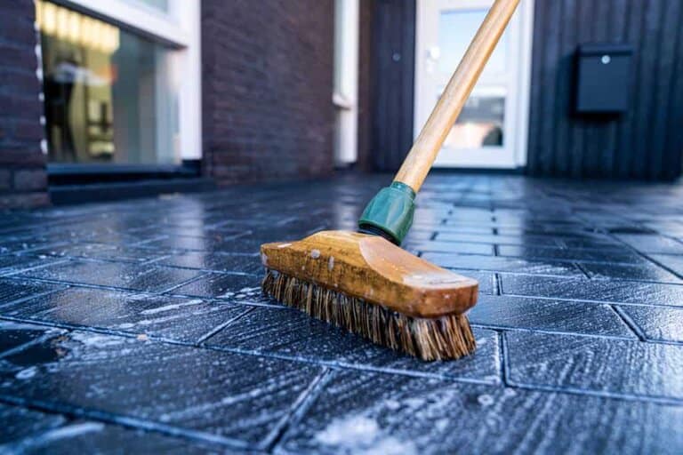 how to make brick floors shine