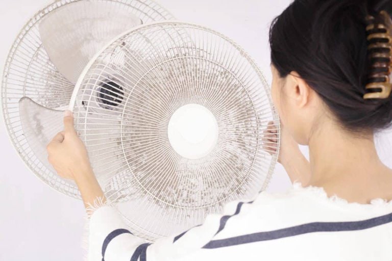 remove dust from dusty fan