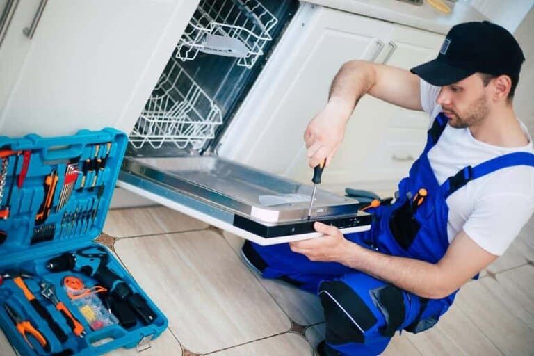 fixing dishwasher