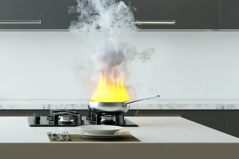 pan on fire