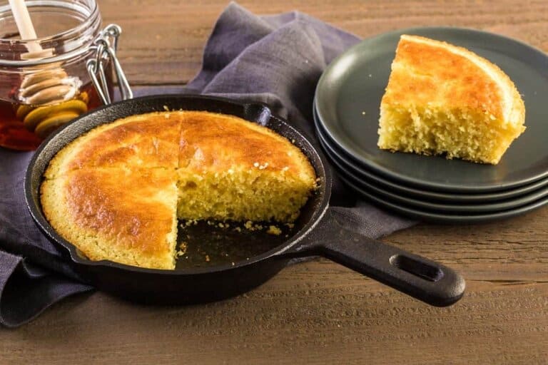 cornbread in cast iron pan