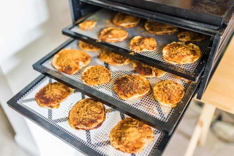 food coming out of food dehydrator