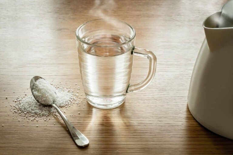 salt and hot water