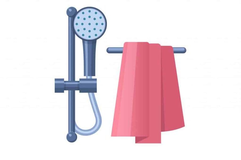 shower and towel