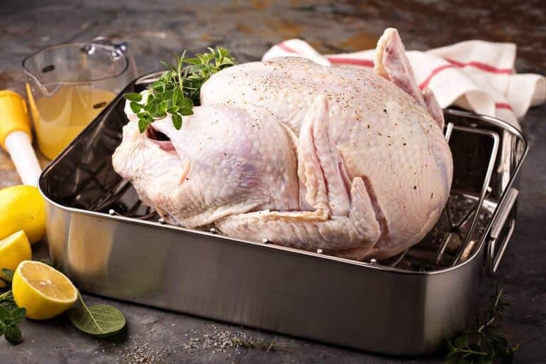 turkey on roasting tray