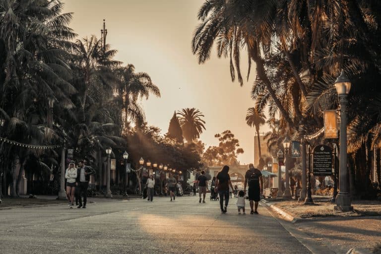 People walking in the streets of San Diego