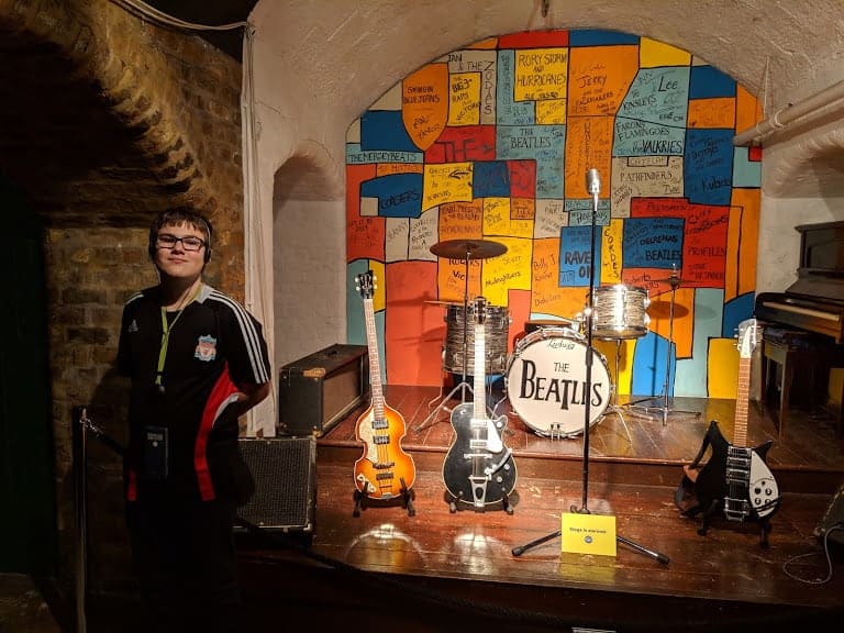 Teenage boy at the Beatles Story in Liverpool