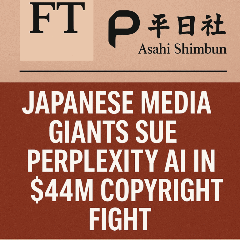Perplexity AI sued by Nikkei and Asahi Shimbun over copyright infringement claims — $44m at stake.