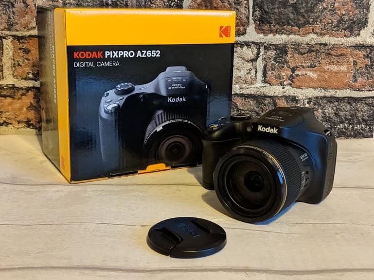Kodak Pixpro camera on wooden surface