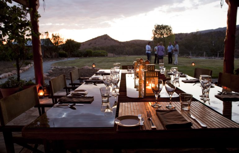 Dining around old wool classing table Randy Larcombe 770x492