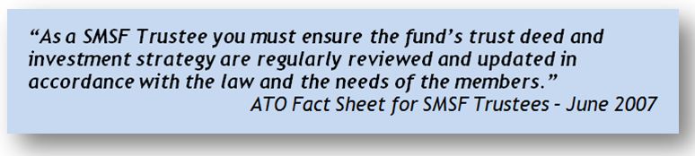 When to update SMSF trust deed