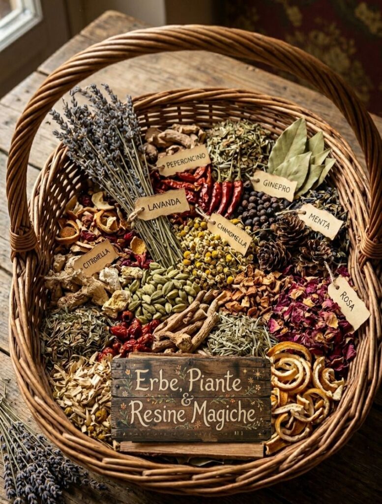 Erbe, Piante e Resine Magiche