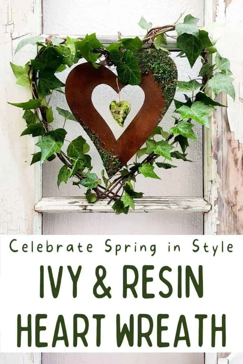 Celebrate the arrival of the most beautiful season of all and make this gorgeous Spring heart wreath. All that luscious greenery promises that the cold, miserable days of winter are almost over and that Spring is on her way, bursting with life and new growth. #SpringWreath #HeartWreath #ACraftyMix #DIYWreath #FreshIvy