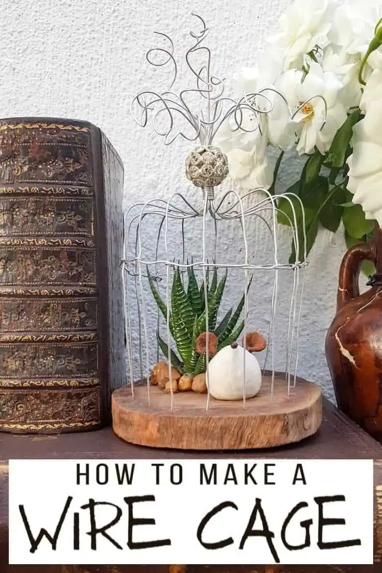 This easy to follow tutorial will show you how to make your own art deco wire bird cage. Made in a morning, it’s a fun way to add a little handcrafted glamour to you décor. #BirdCage #DIY #ACraftyMix