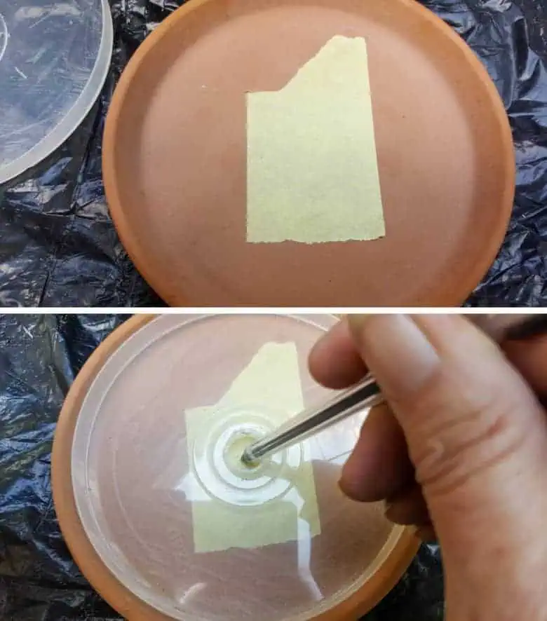 Use a drill to make a hole in the top of the CD case