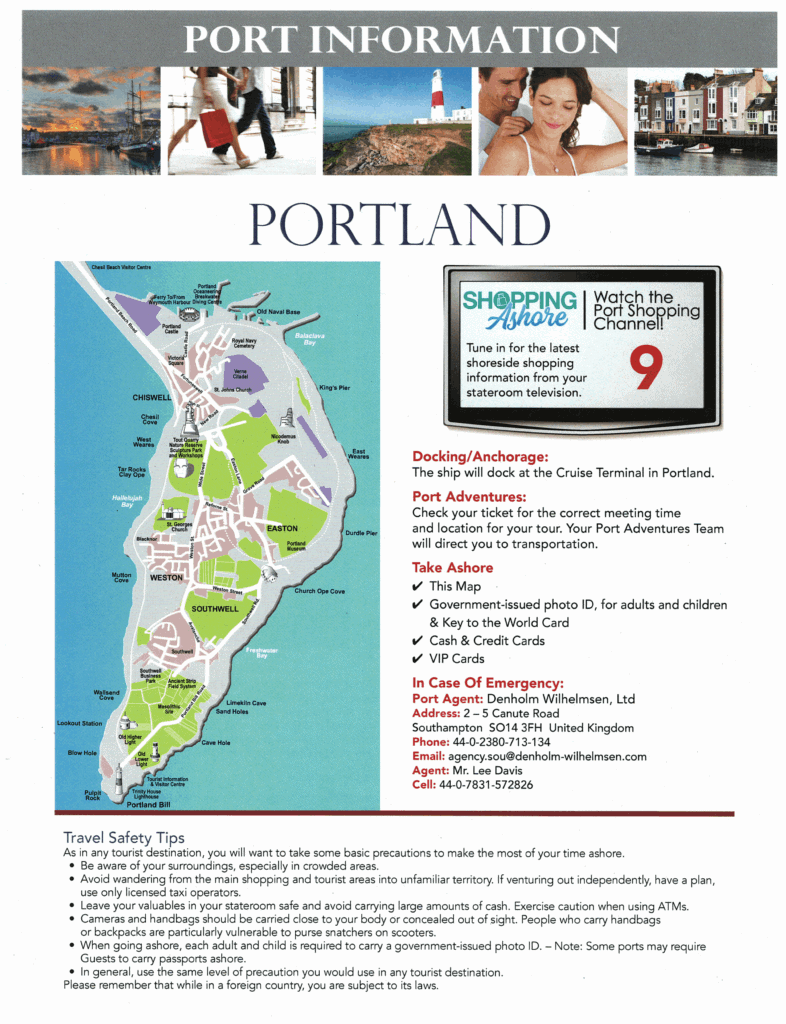 Port Information Page one Portland Westbound Transatlantic Cruise Disney Magic