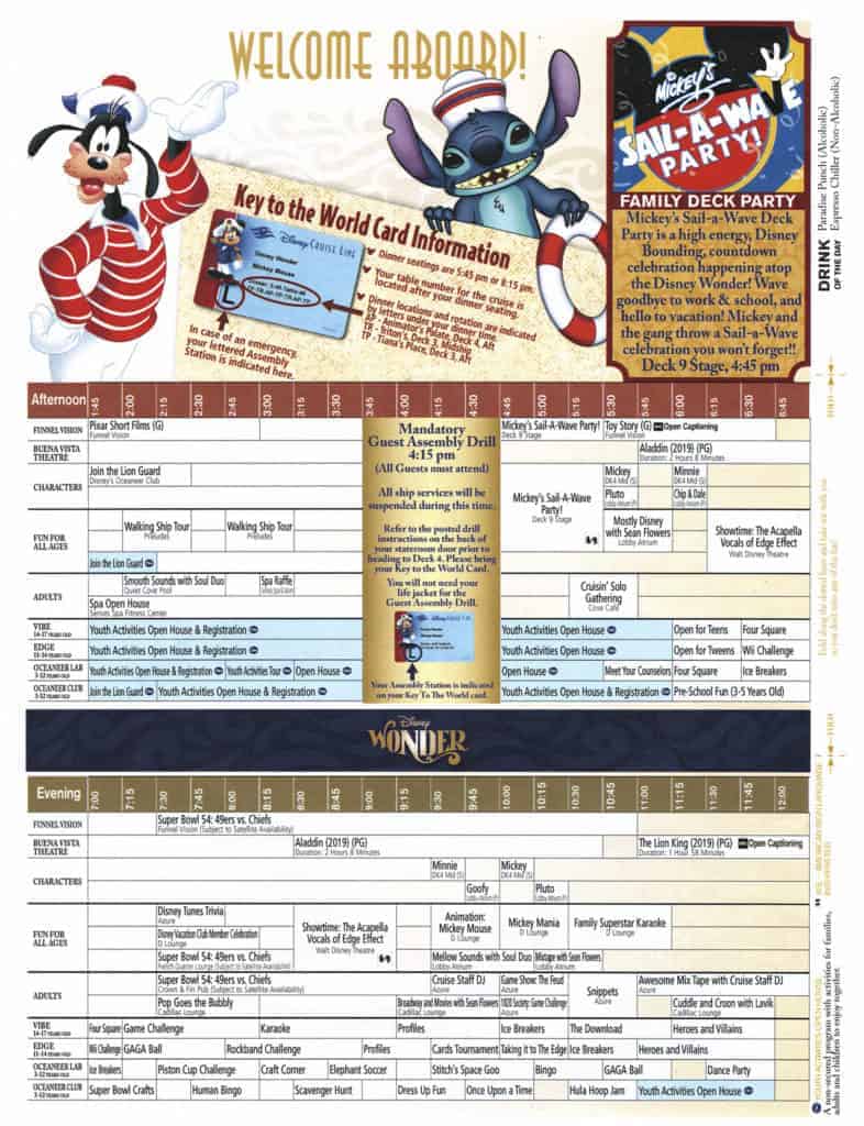 Insert Page 1 February 2, 2020 Navigator Disney Wonder San Juan to New Orleans