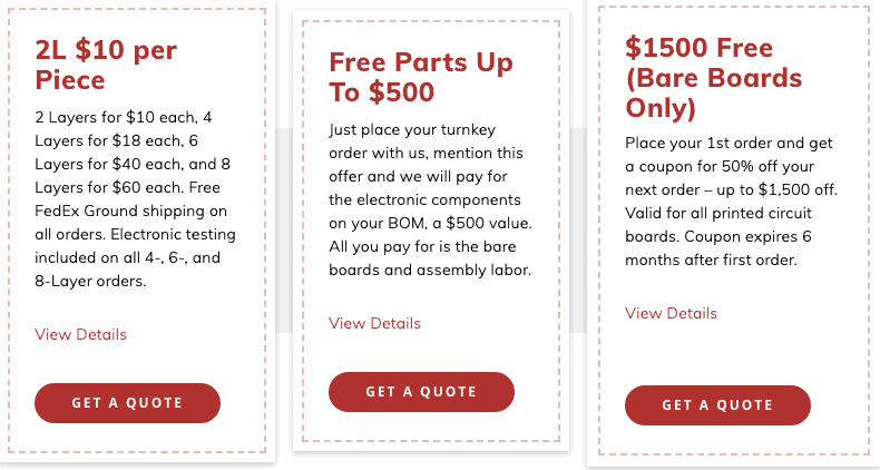 imagineering pcb board pricing