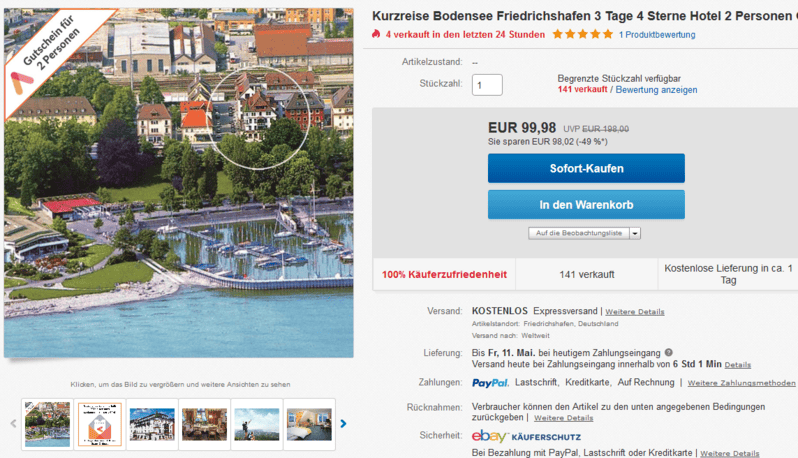 Deal Screenshot - Kurzreise Bodensee Deal Screenshot - Kurzreise Bodensee