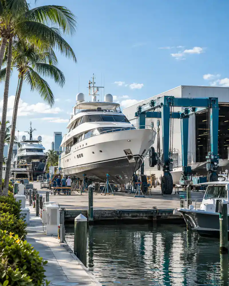 Yacht maintenance and marine service operations in Fort Lauderdale