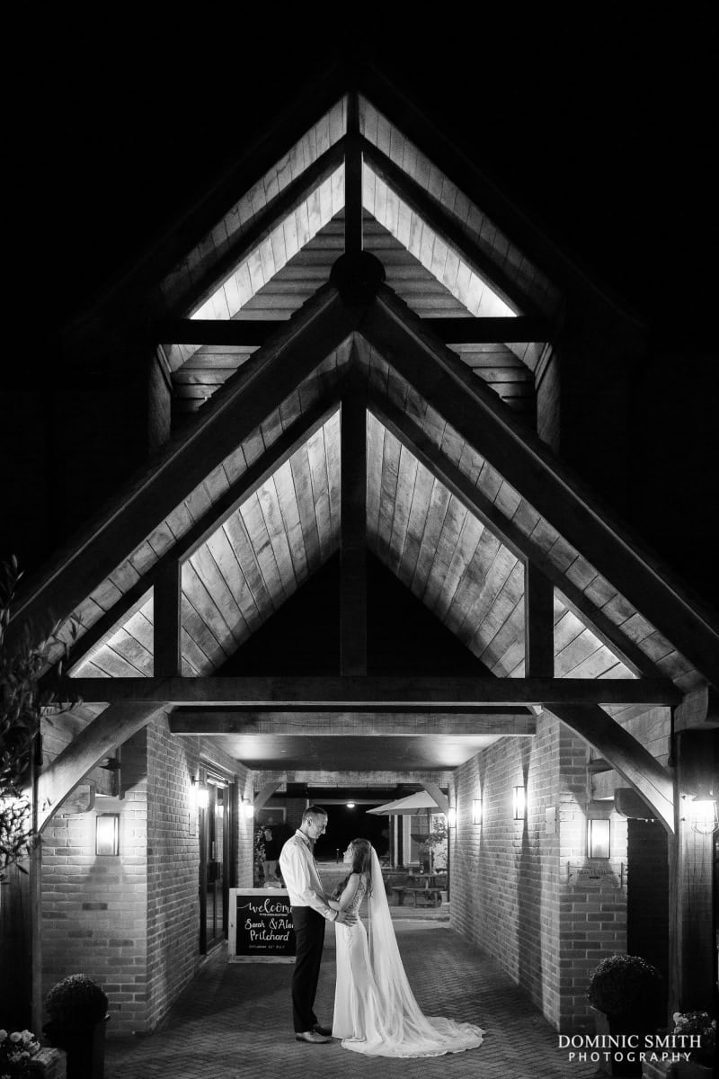 Night Wedding Photo at Cottesmore Golf Club in Sussex