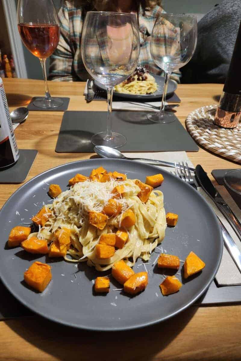Pumpkin carbonara