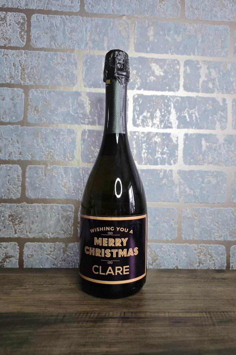 a bottle of champagne on a table