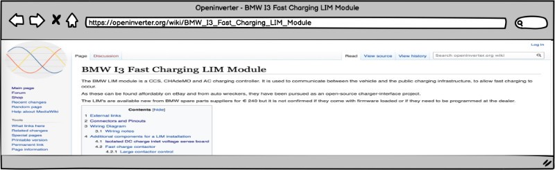 Openinverter Wiki about the i3 LIM