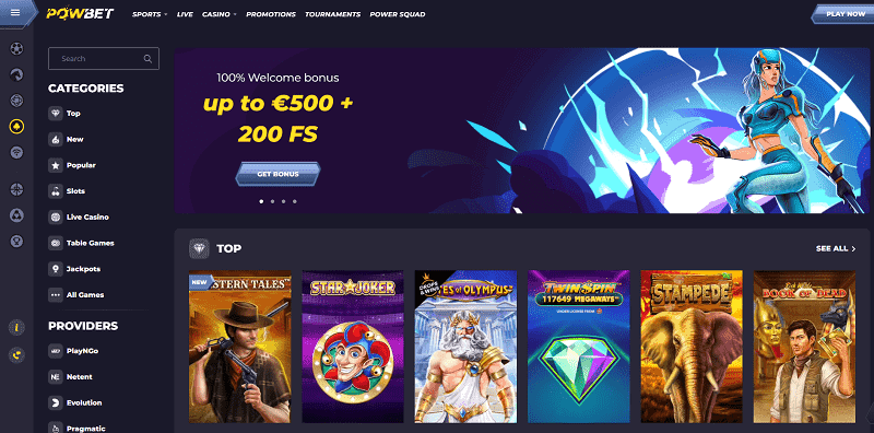 Powbet Casino and Sportsbook Welcome Bonus 