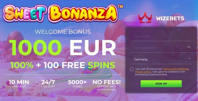 Get a 100% bonus and 100 free spins! 