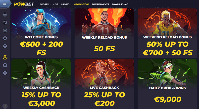 Powebet Casino Promotions and Free Spins 