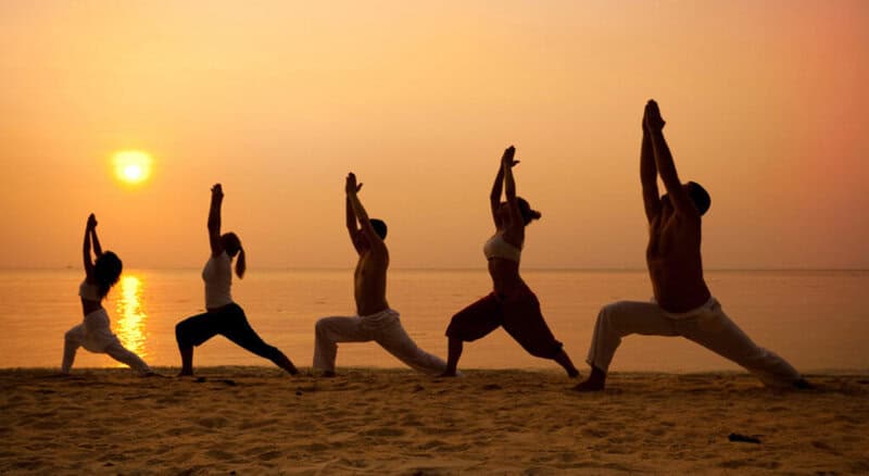 Yoga on the beach