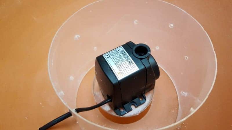 A view of the pump inside the CD case