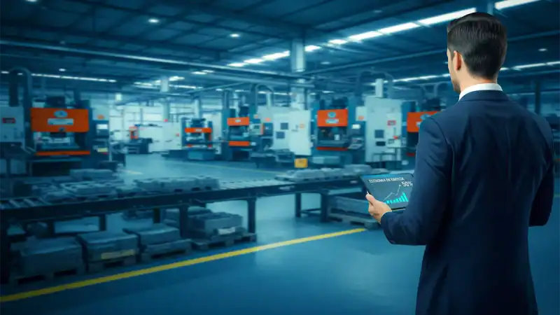 Homem visualizando um Simulador para Mercado Livre de Energia em 2026