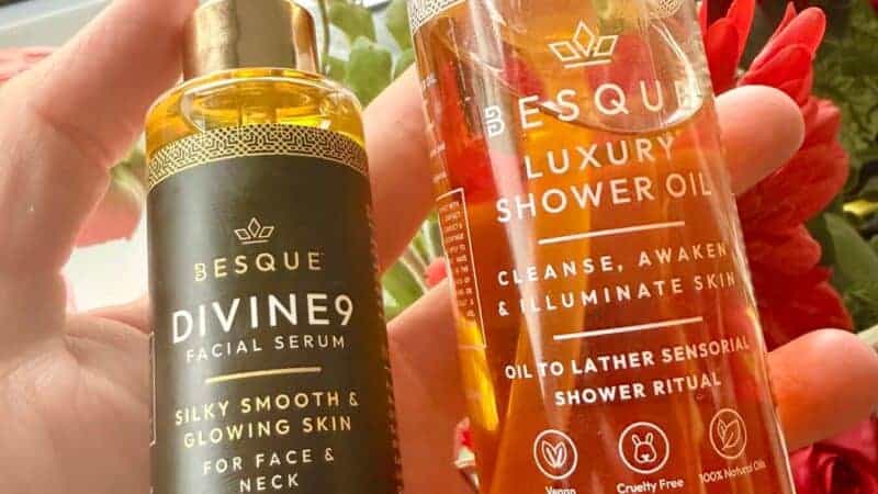 Besque Shower Oil and DIVINE9 Facial Serum Review: A Little Luxury for Over 40s Skin