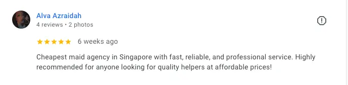 Positive review highlighting professionalism and clarity