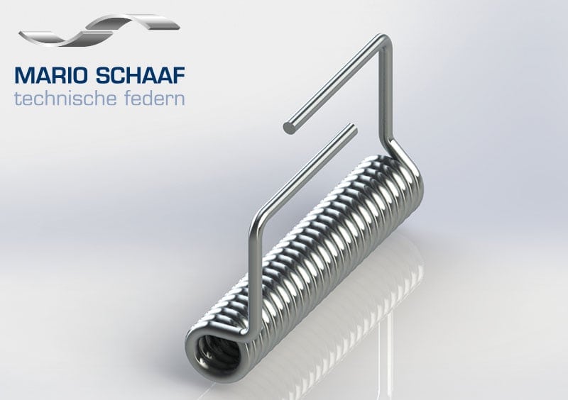 Zugfeder mit Spezialhaken – montagefreundliche Lösung von Schaaf Federn