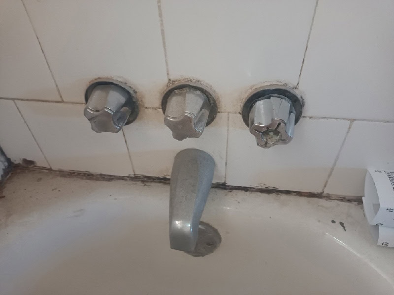 Before Bathroom Plumbing Upgrade