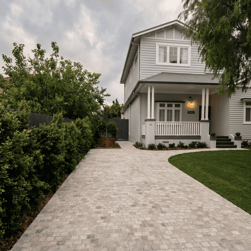 cobblestone driveway