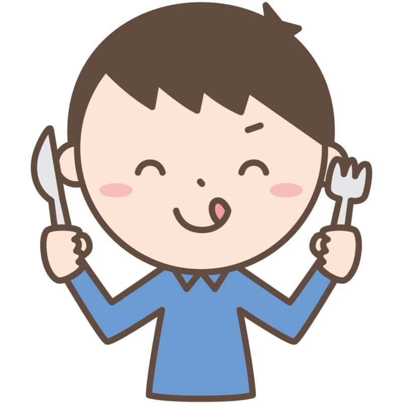 食いしん坊の男の子