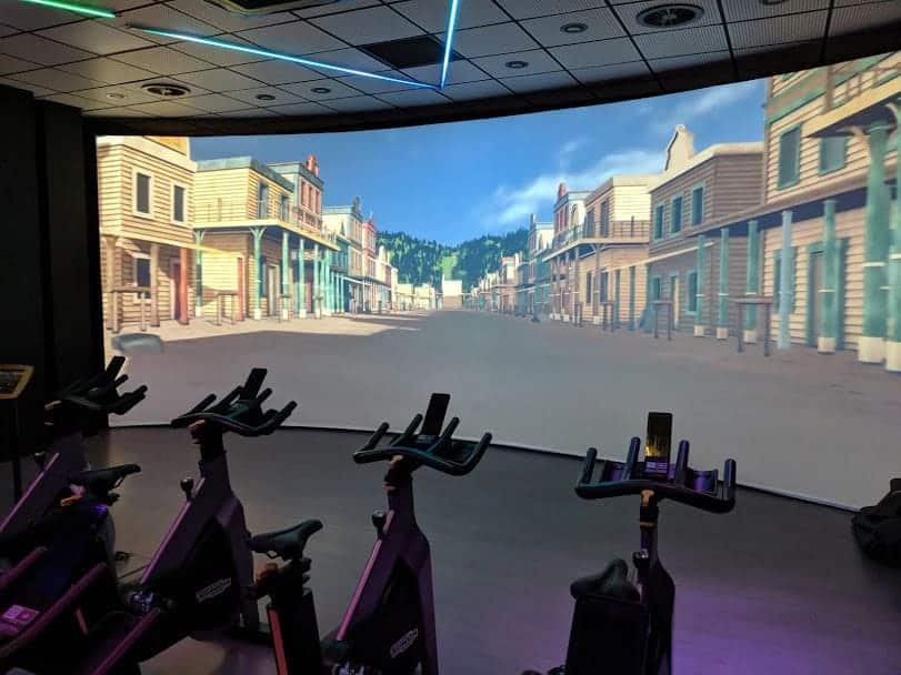 spinning with screen at village hotel portsmouth