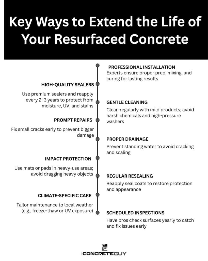 Key Ways to Extend the Life of Your Resurfaced Concrete