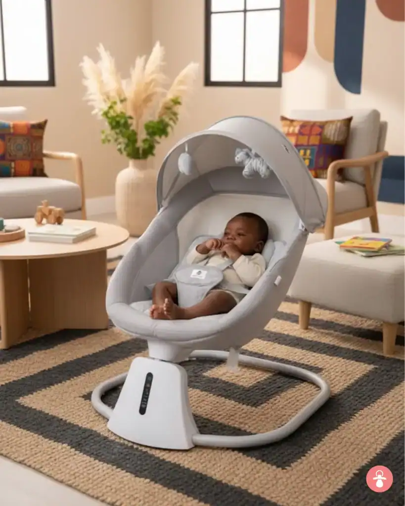 Balancelle Mastela 3 en 1 blanche, transat bébé multifonction, berceau doux et confortable